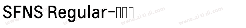 SFNS Regular字体转换